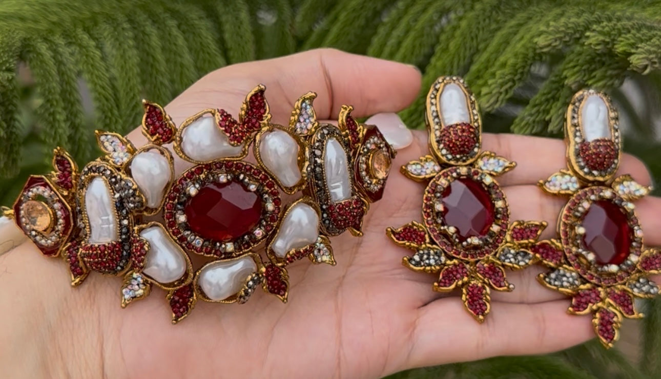 Mother Pearl Turkish Stones CHOKAR Set