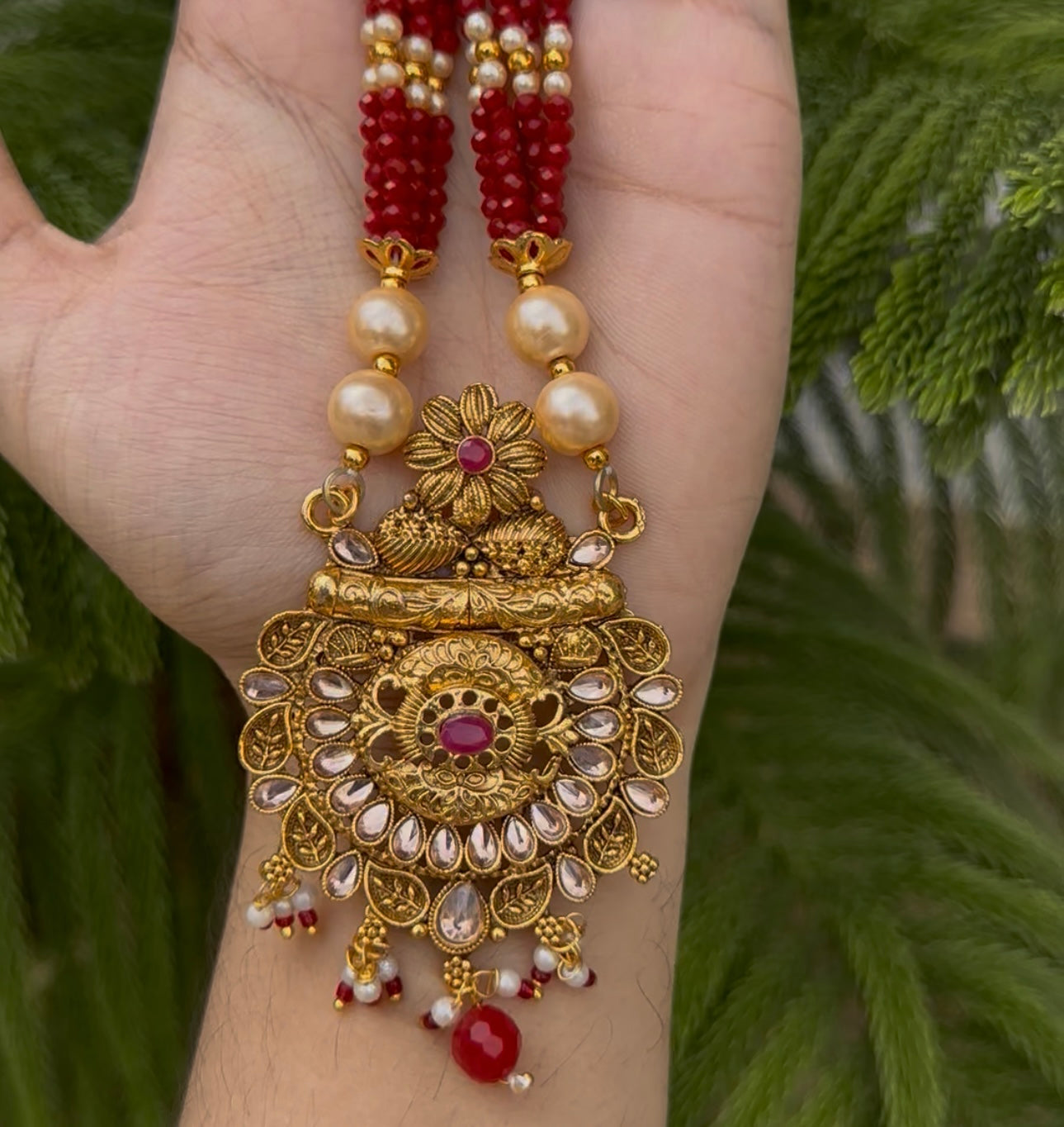 South Indian Rajwari MAALA with Earrings