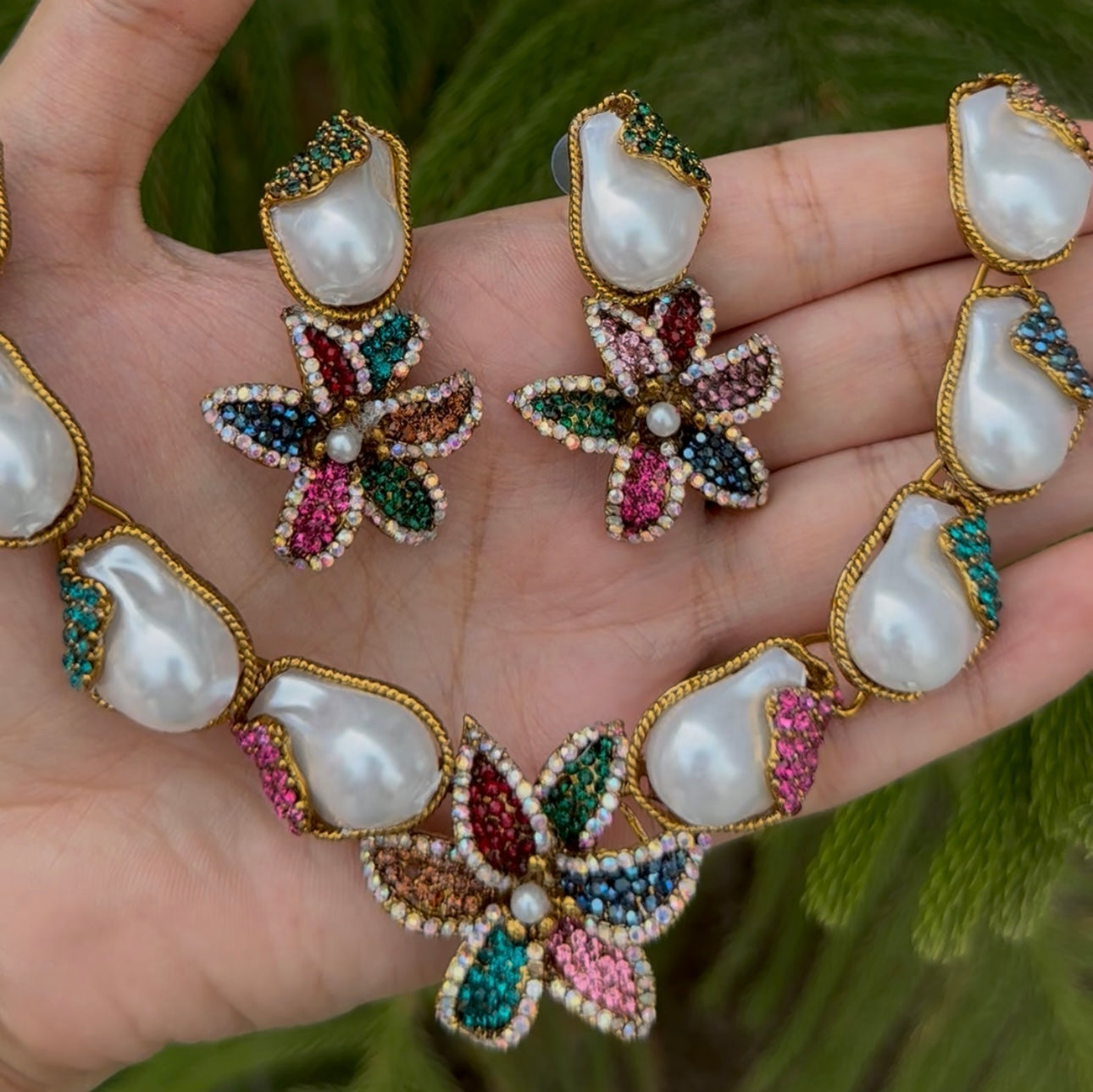 Mother Pearl Turkish Necklace Set