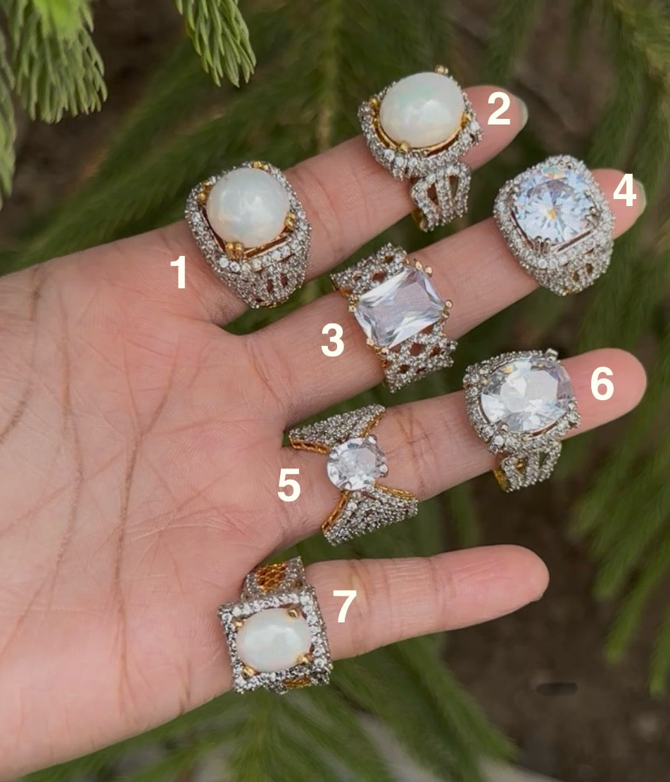 Zircon Adjustable Rings