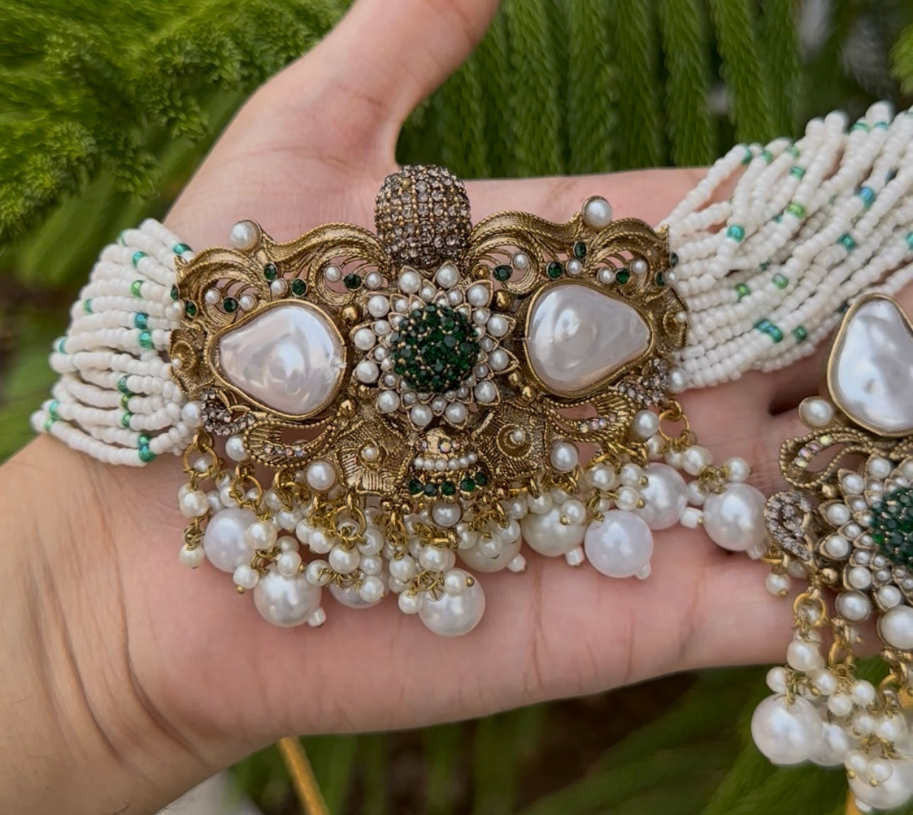 Turkish Stones With Mother Pearl CHOKAR Set ✨