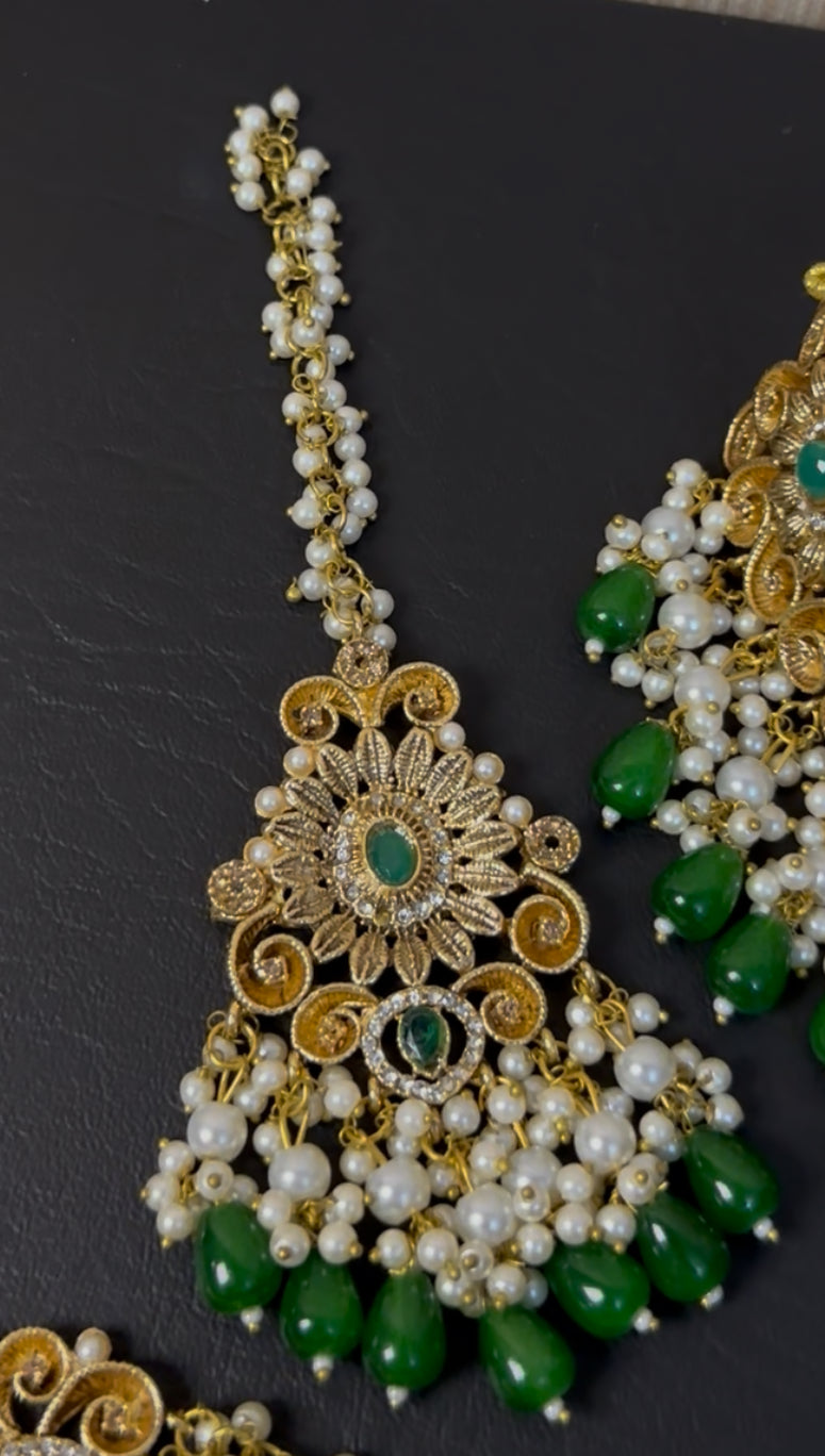Handcrafted gold plated bridal set ✨