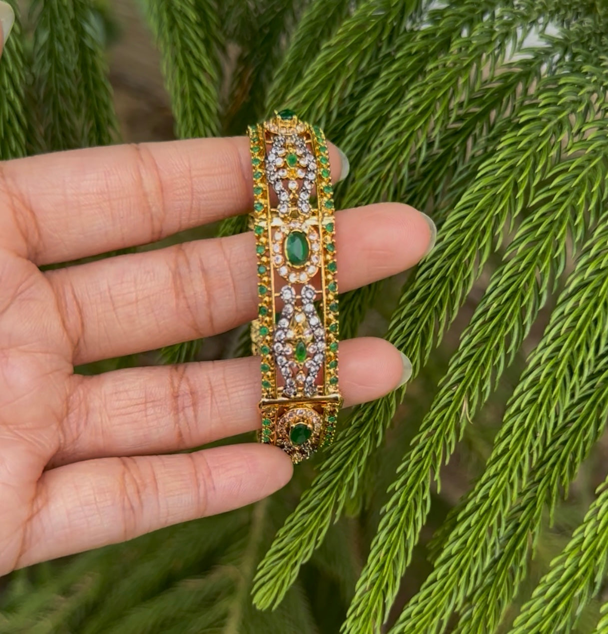 Zircon doublet Stone Bangle