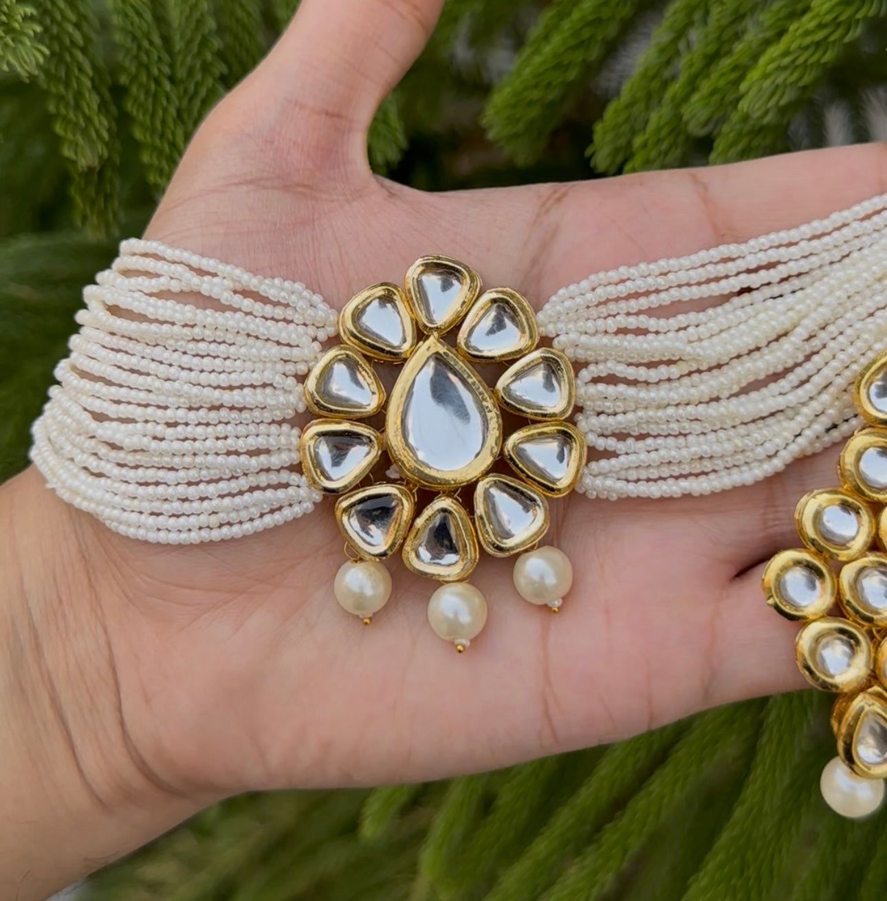 Indian KUNDAN with MEENAKARI Work CHOKAR Set