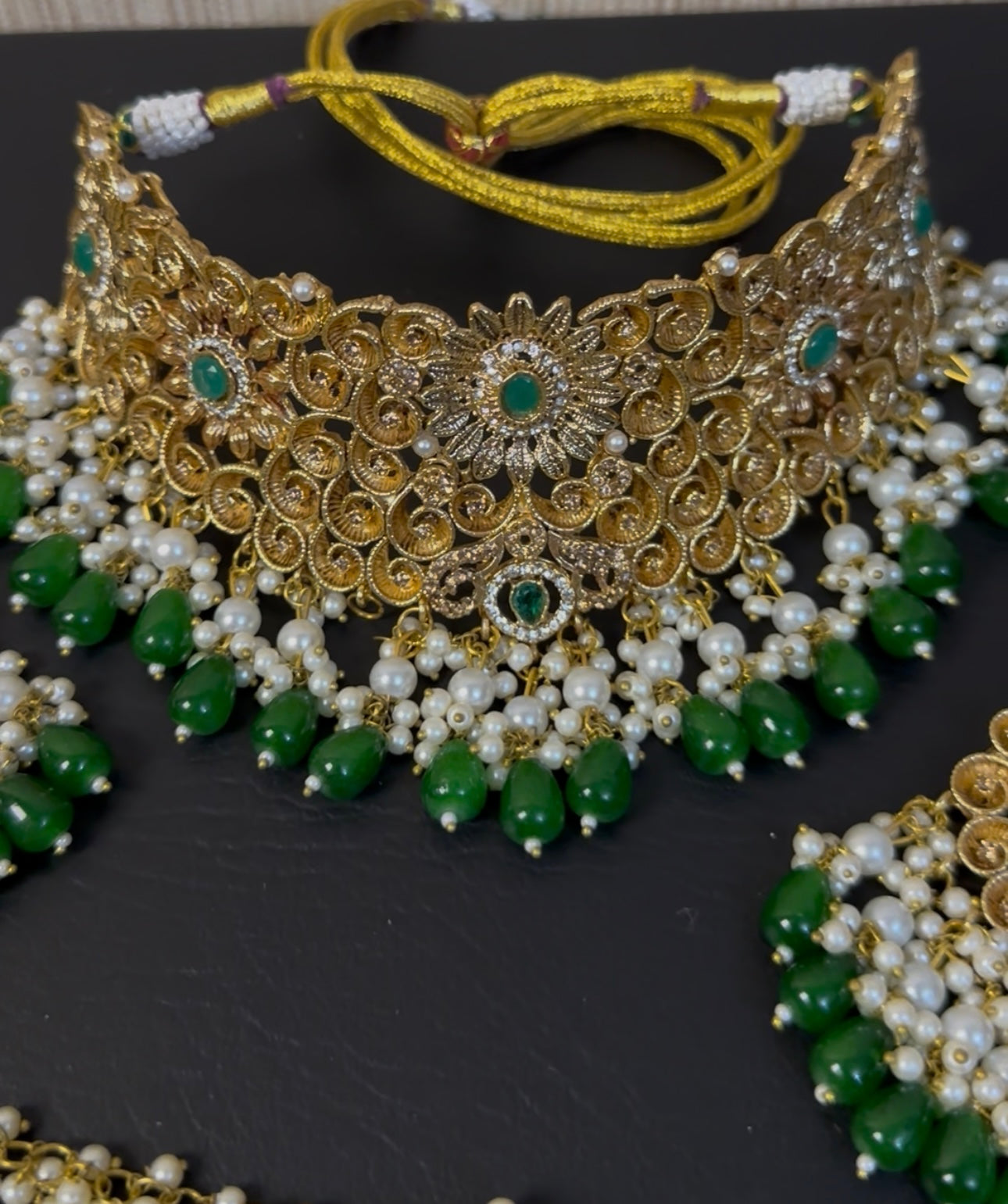 Handcrafted gold plated bridal set ✨