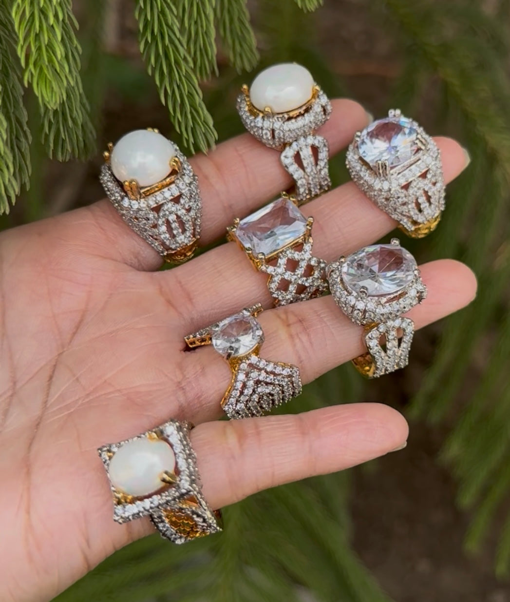 Zircon Adjustable Rings