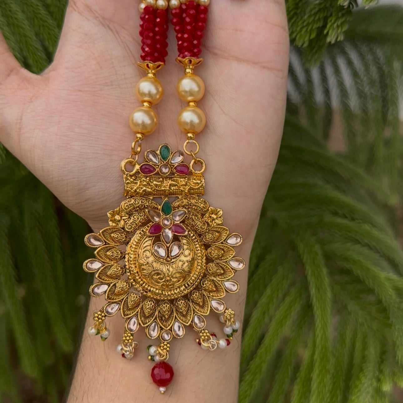 South Indian Rajwari MAALA with Earrings