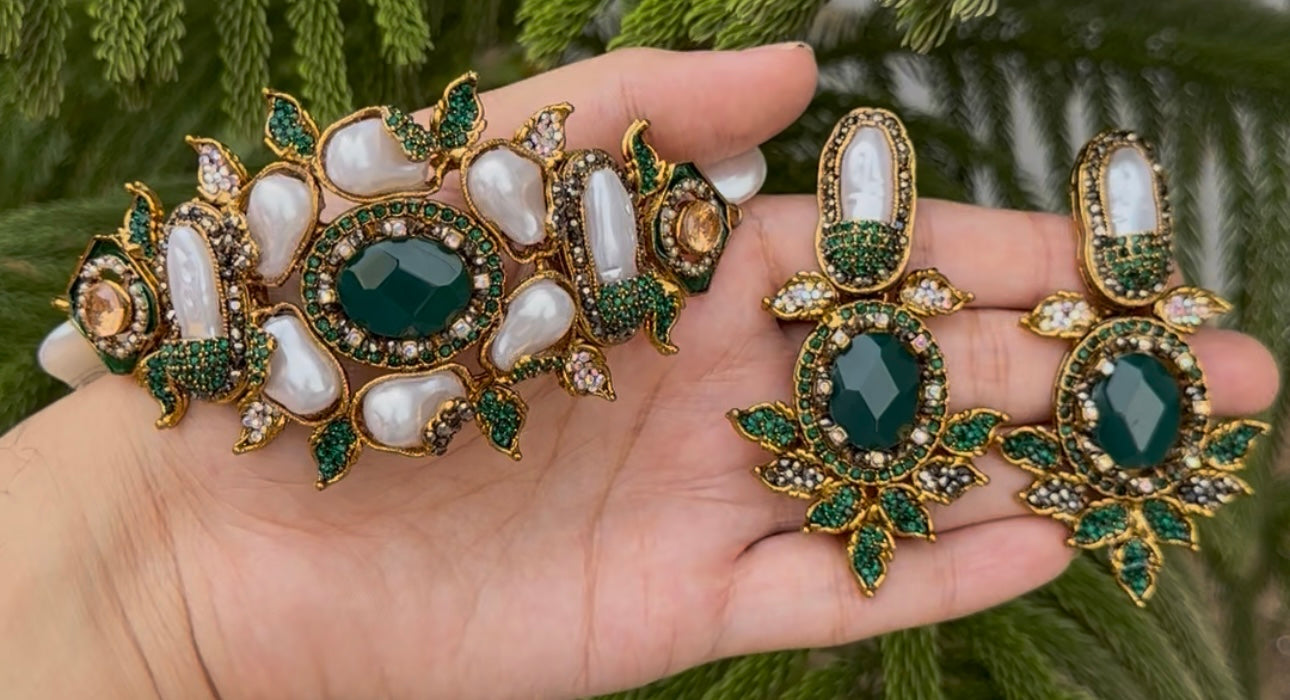 Mother Pearl Turkish Stones CHOKAR Set