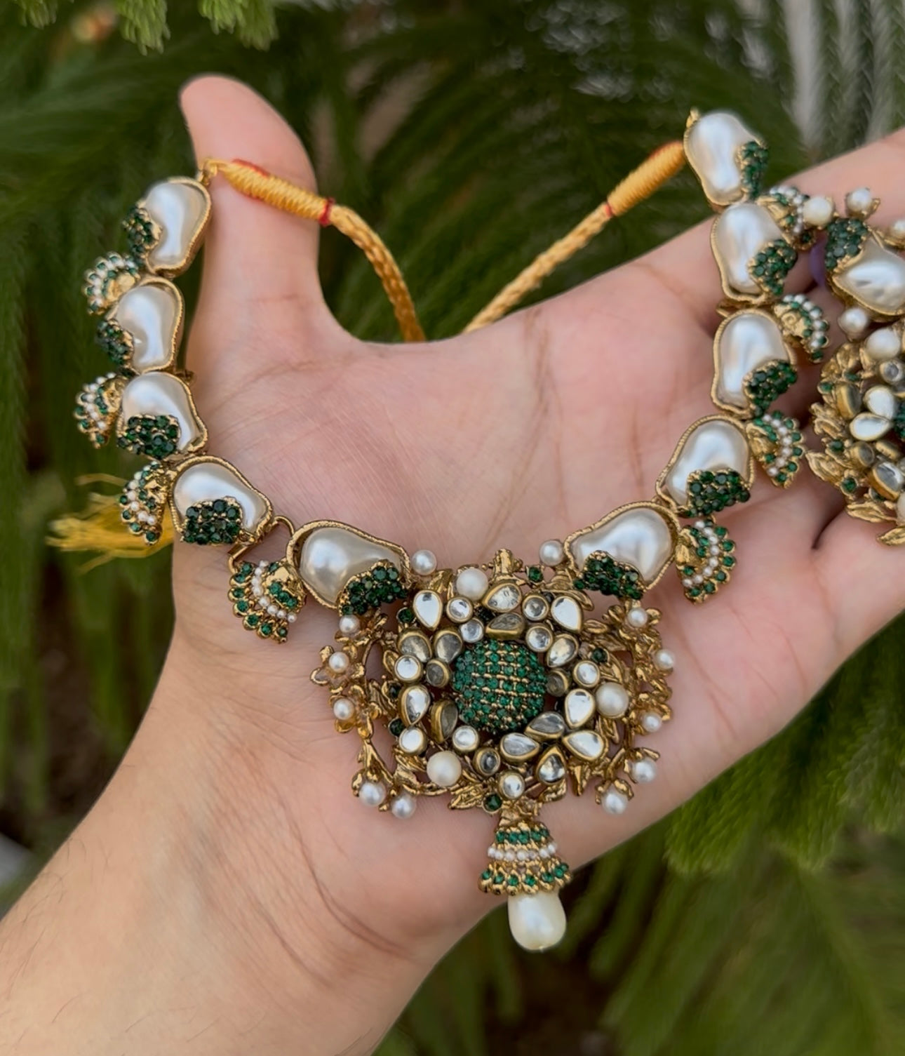 Handcrafted Turkish Stones With Mother pearl Necklace Set