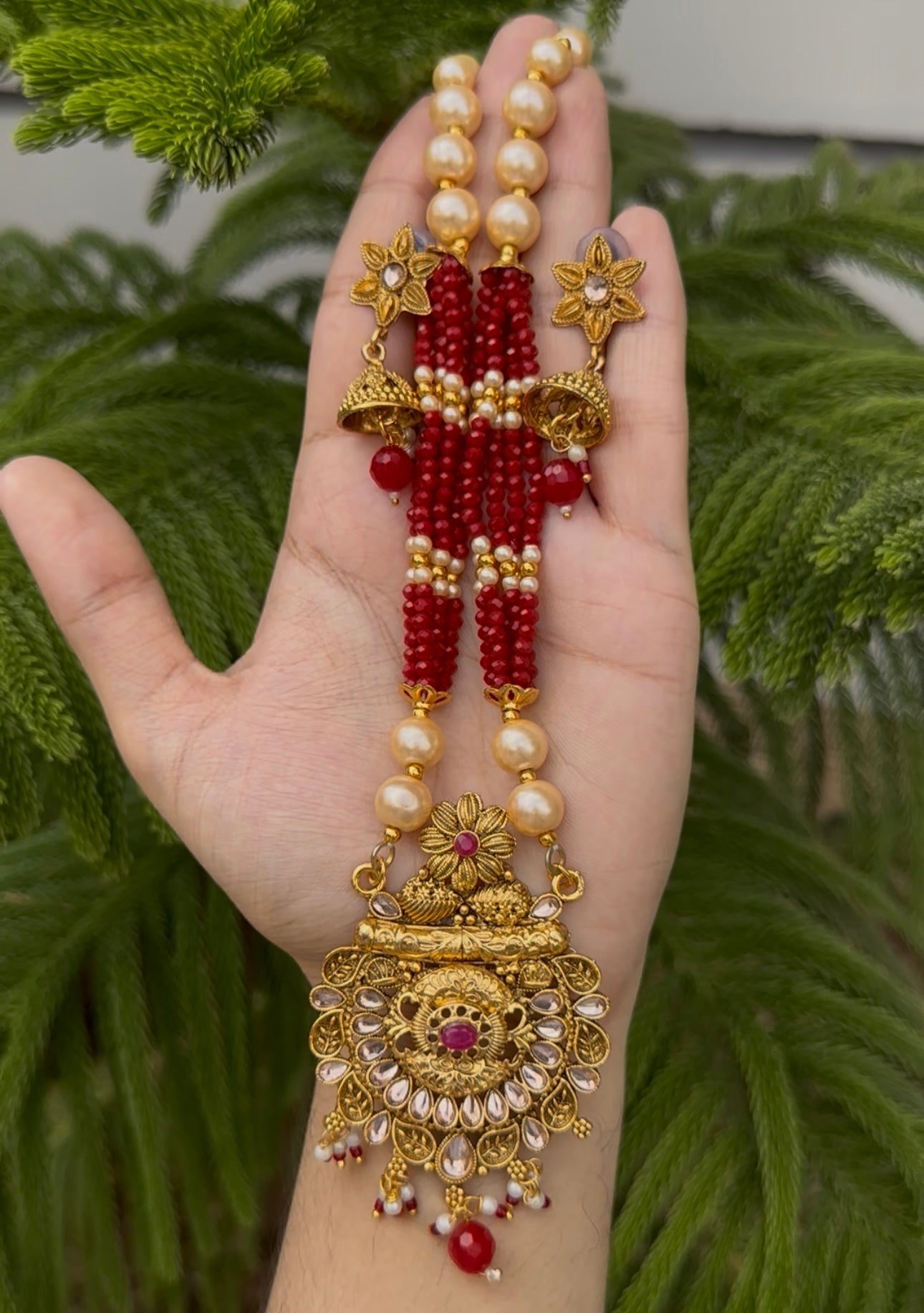 South Indian Rajwari MAALA with Earrings