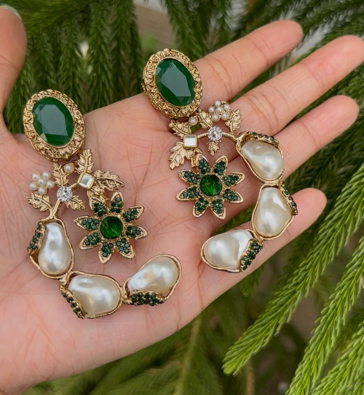 Turkish Stone With Mother Pearl Earrings