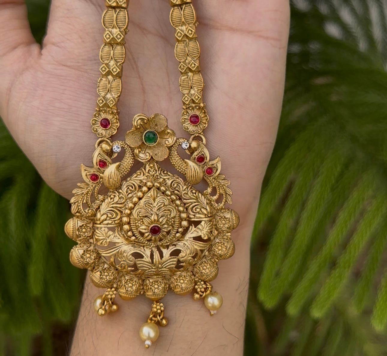 South Indian Rajwari MAALA with Earrings