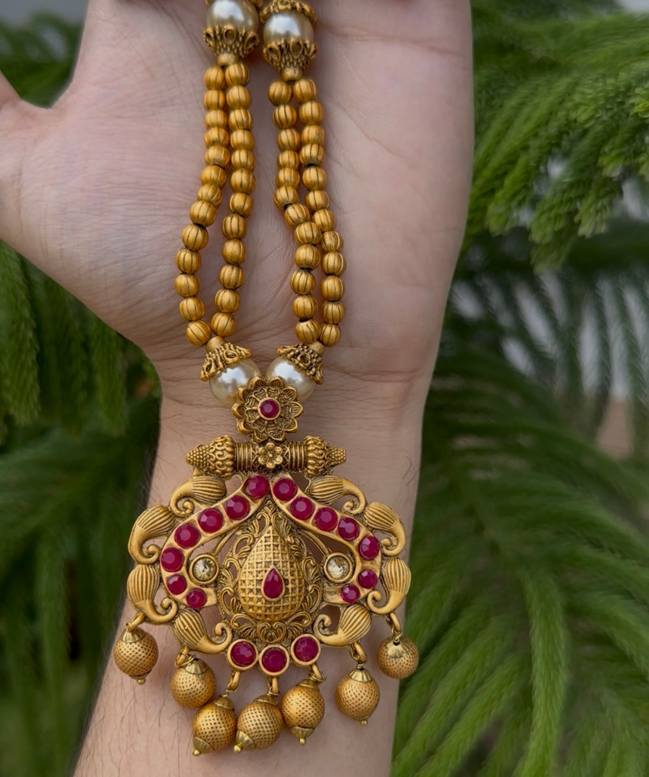 South Indian Rajwari MAALA with Earrings