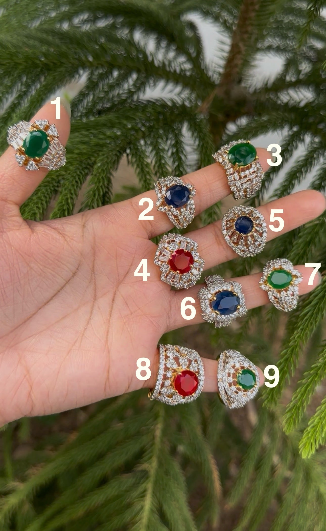Zircon Adjustable Rings