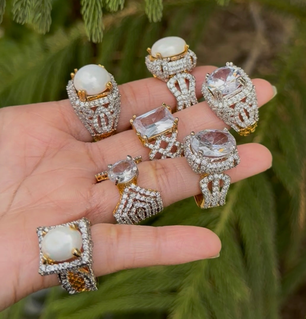 Zircon Adjustable Rings