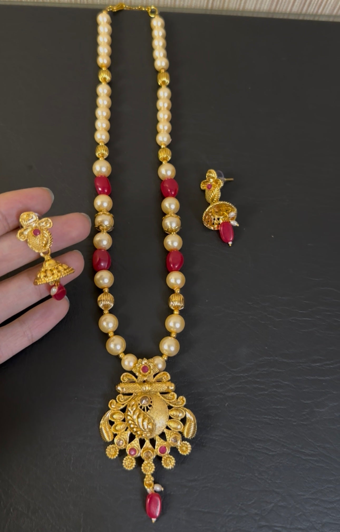 South Indian Rajwari MAALA with Earrings