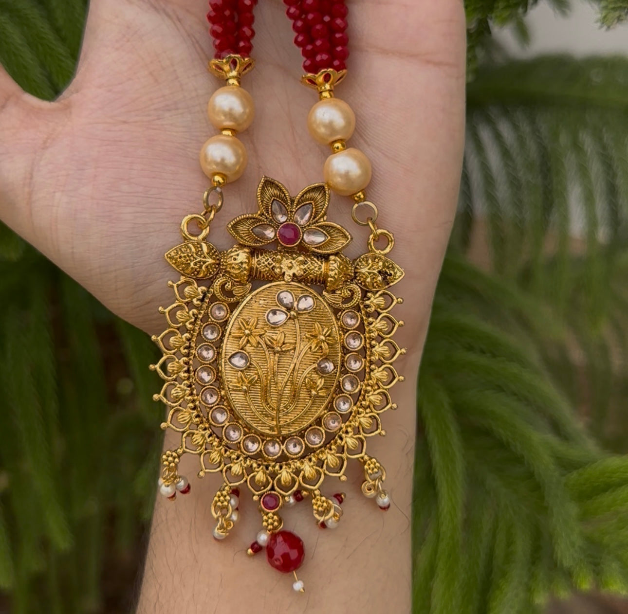 South Indian Rajwari MAALA with Earrings