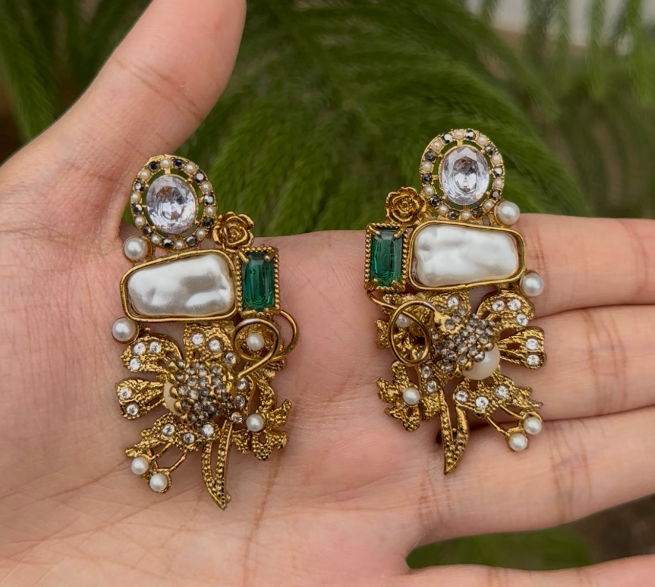 Turkish stone with mother pearl Earrings
