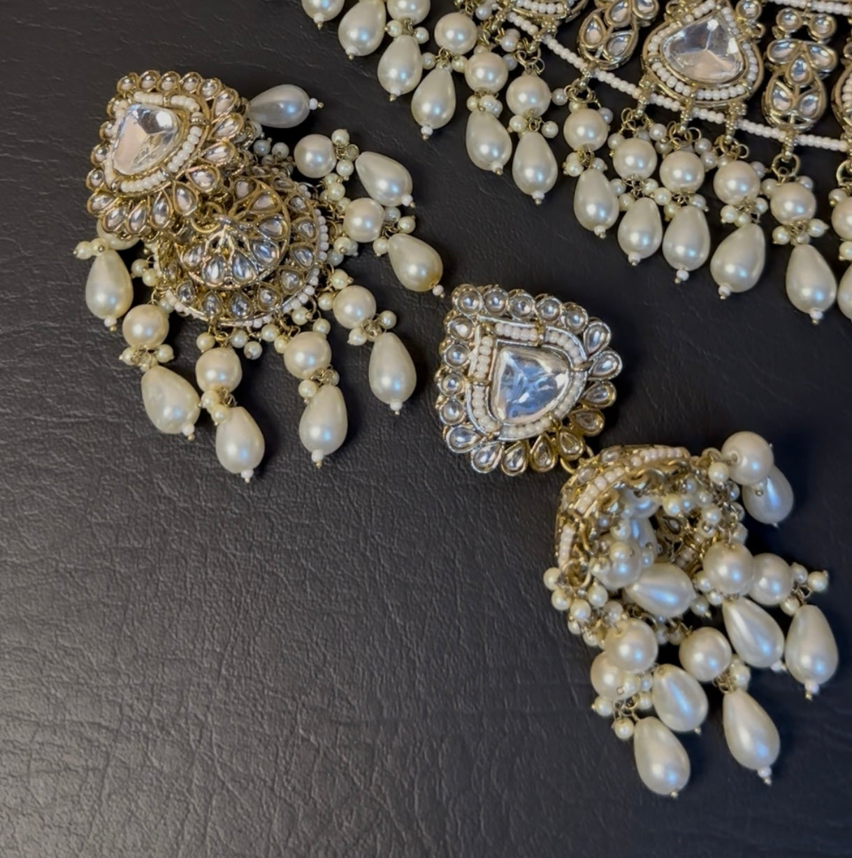 INDIAN KUNDAN NECKLACE WITH TIKA AND EARRINGS ✨