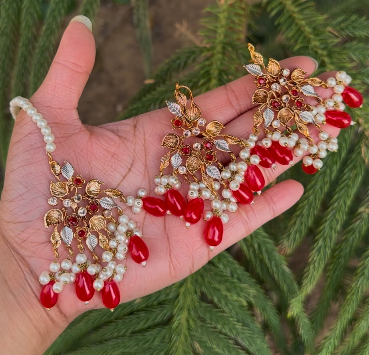 HANDMADE TURKISH STONE NECKLACE SET π«