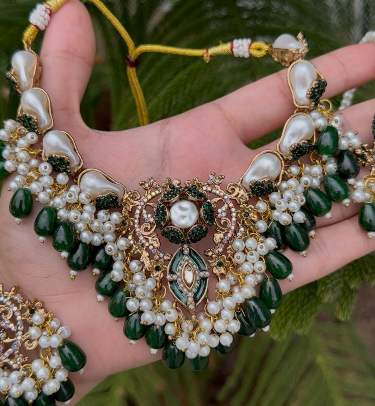 Mother Pearl With Turkish stone Necklace Set