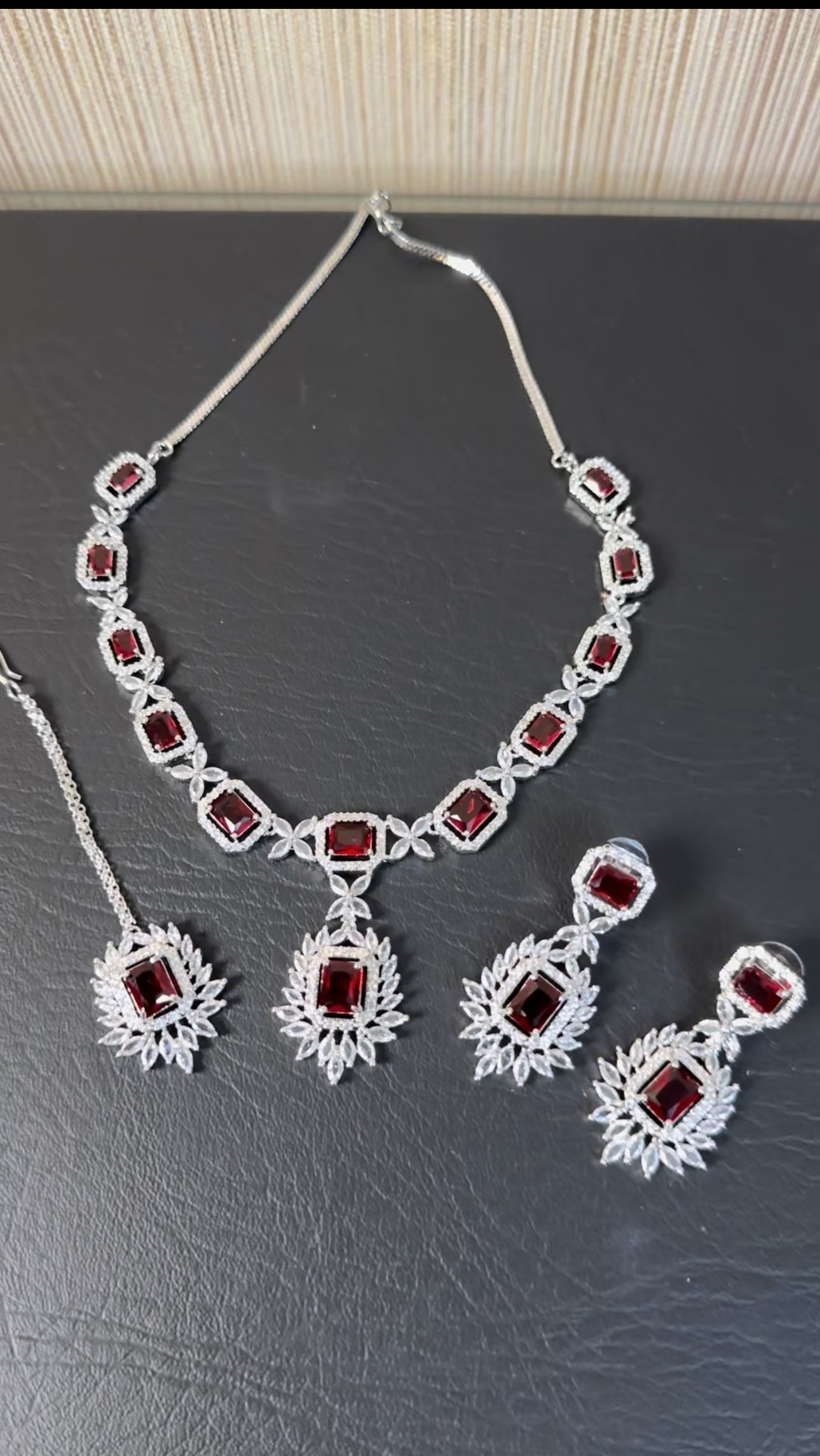 AD DIAMOND ZIRCON NECKLACE SET
