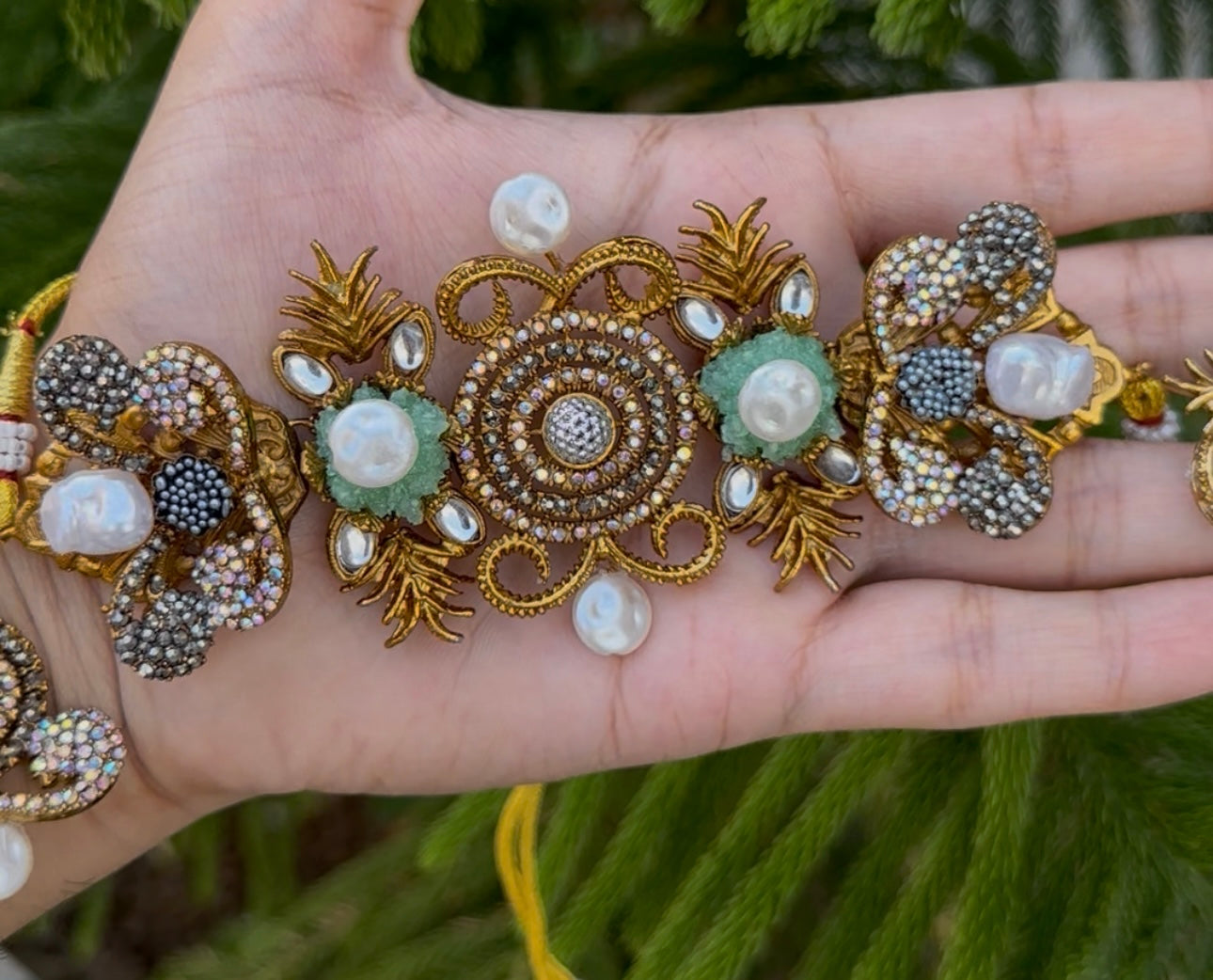Turkish stone with Mother pearl CHOKAR Set