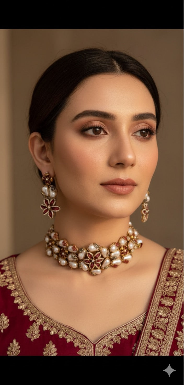 Mother Pearl Turkish Stone CHOKAR Set