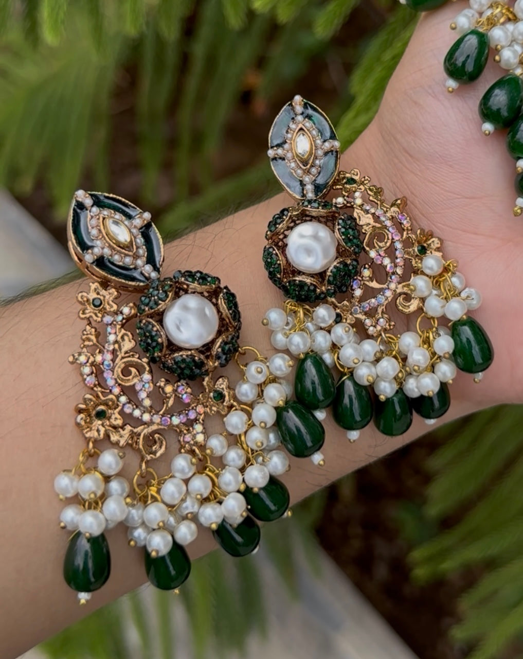 Mother Pearl With Turkish stone Necklace Set