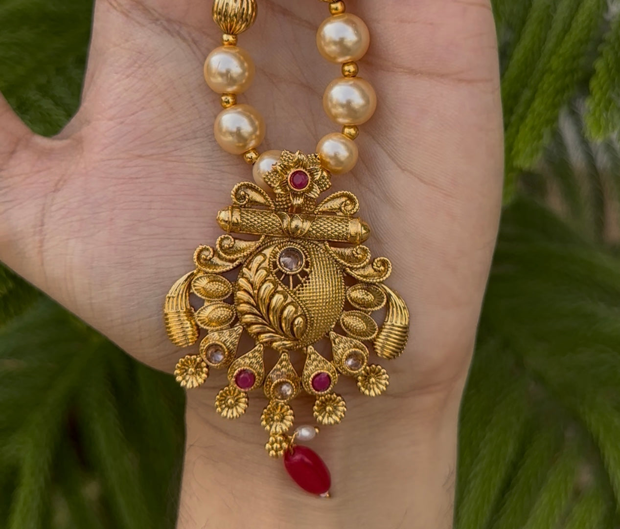 South Indian Rajwari MAALA with Earrings