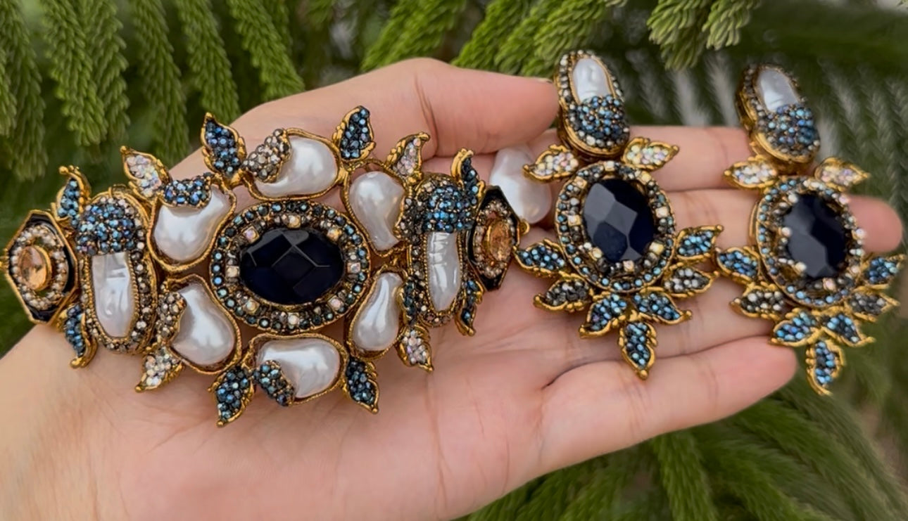 Mother Pearl Turkish Stones CHOKAR Set