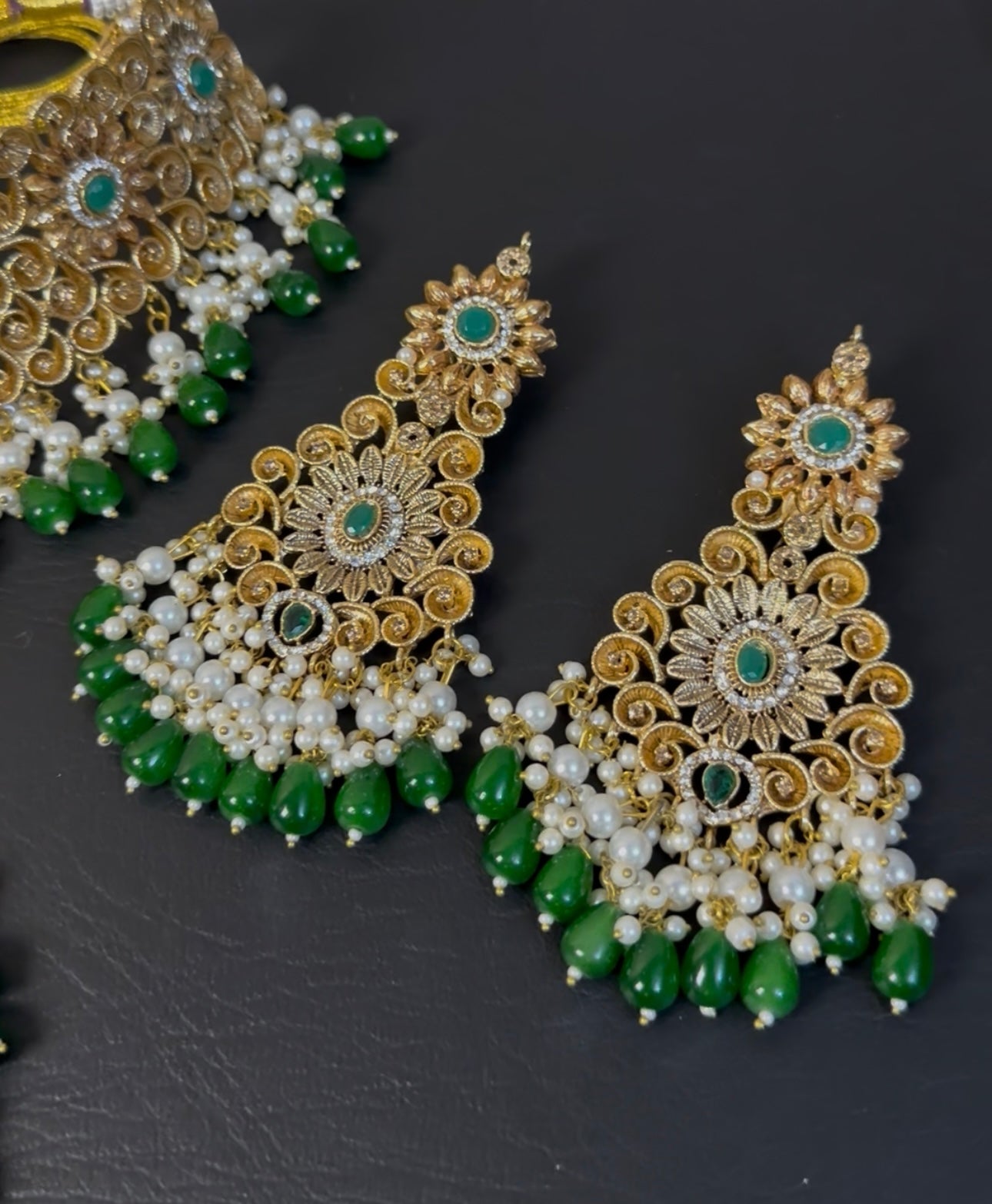 Handcrafted gold plated bridal set ✨