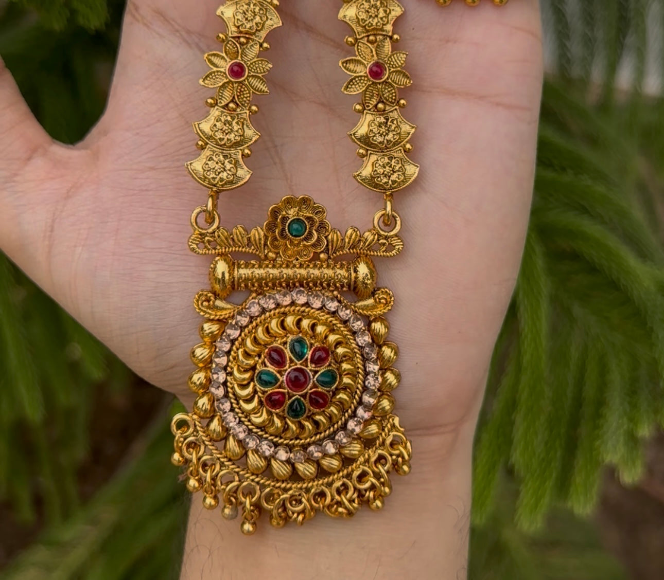 South Indian Rajwari MAALA with Earrings