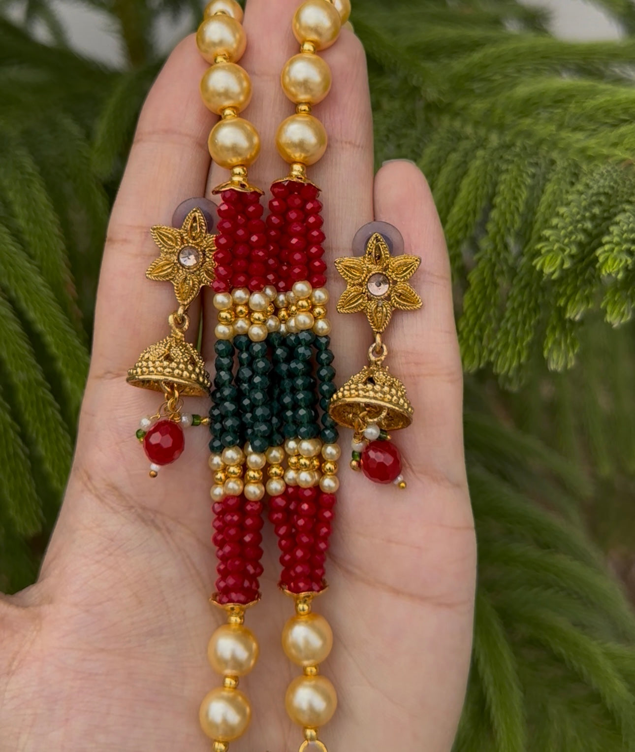 South Indian Rajwari MAALA with Earrings