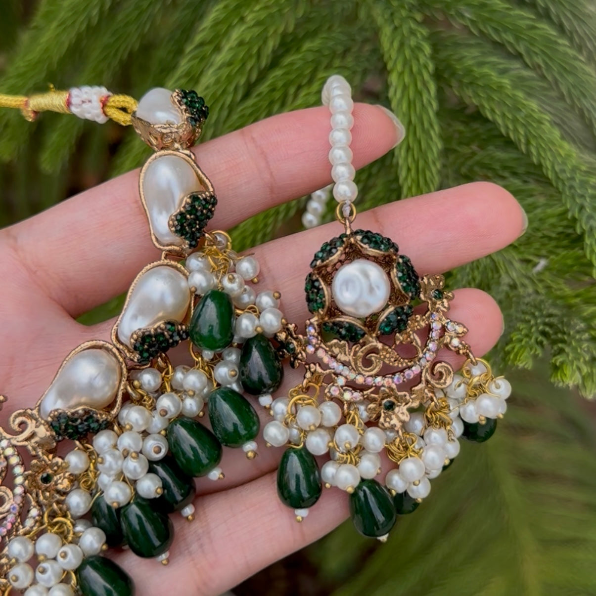 Mother Pearl With Turkish stone Necklace Set