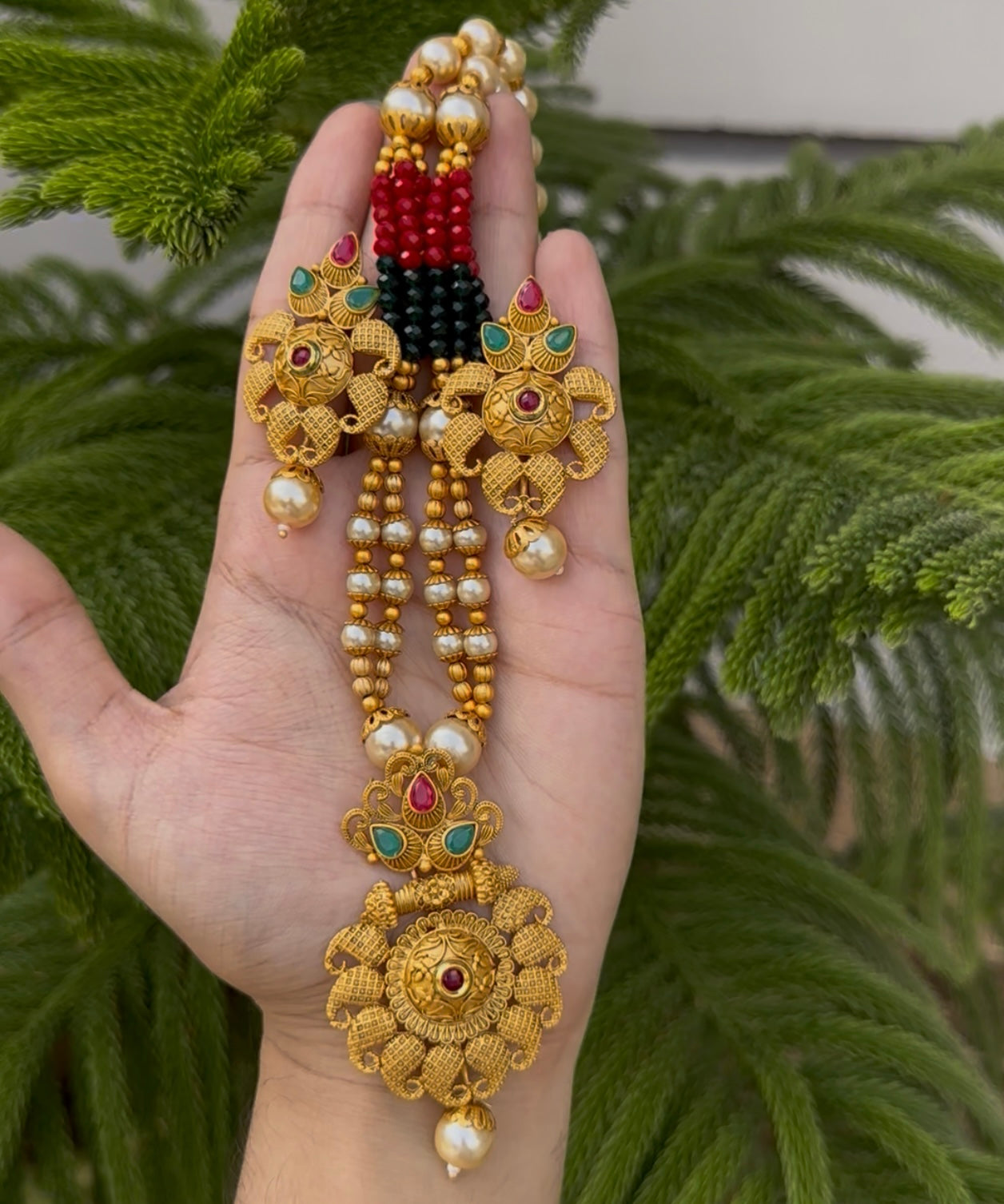 South Indian Rajwari MAALA with Earrings