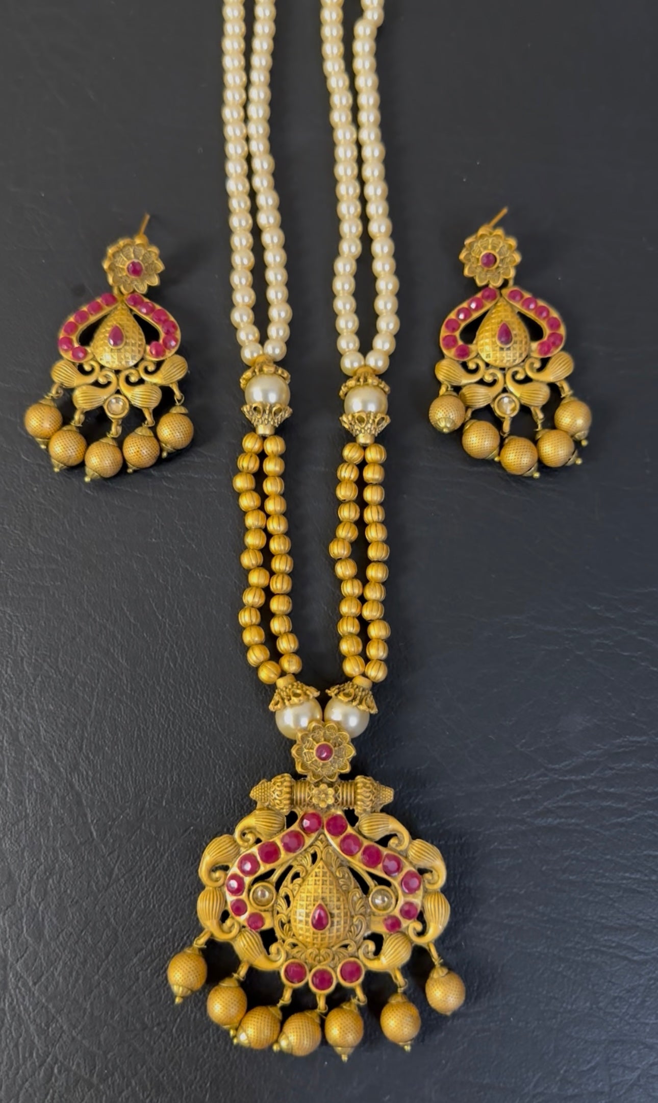 South Indian Rajwari MAALA with Earrings