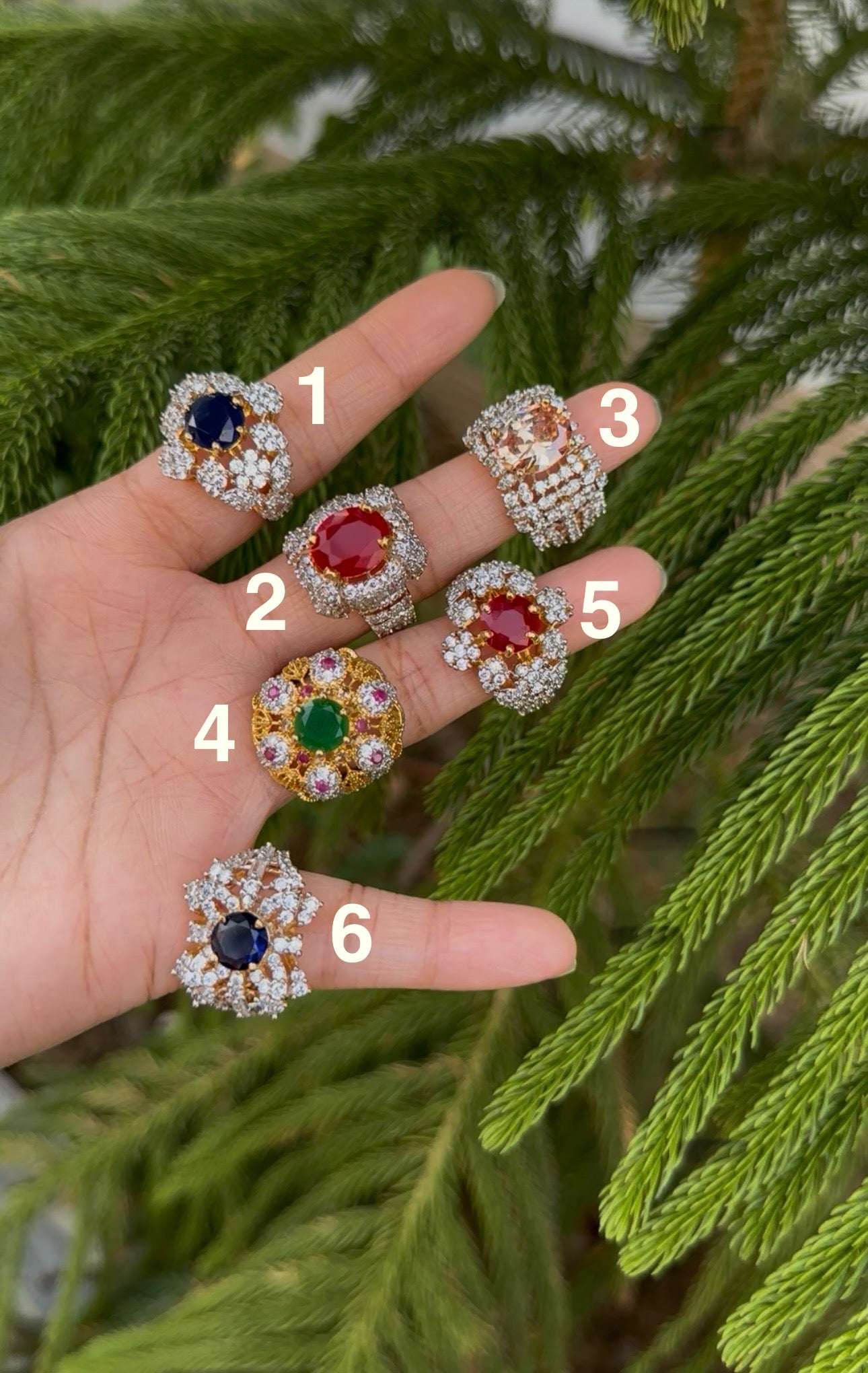 Zircon Adjustable Rings