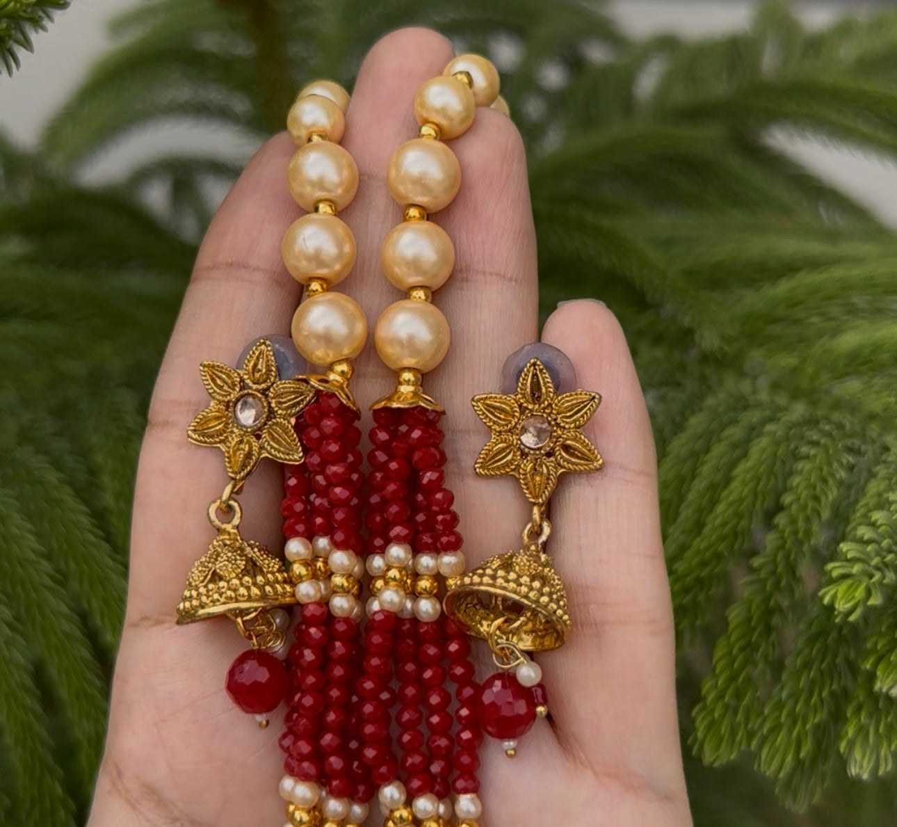 South Indian Rajwari MAALA with Earrings