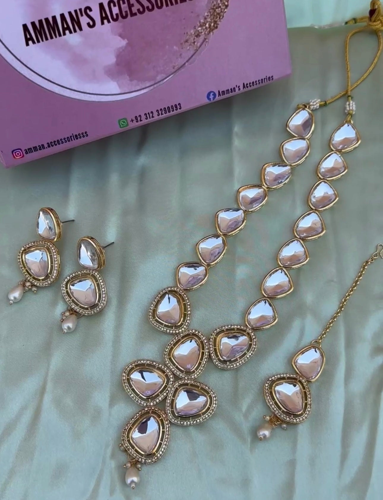 INDIAN KUNDAN MAALA SET