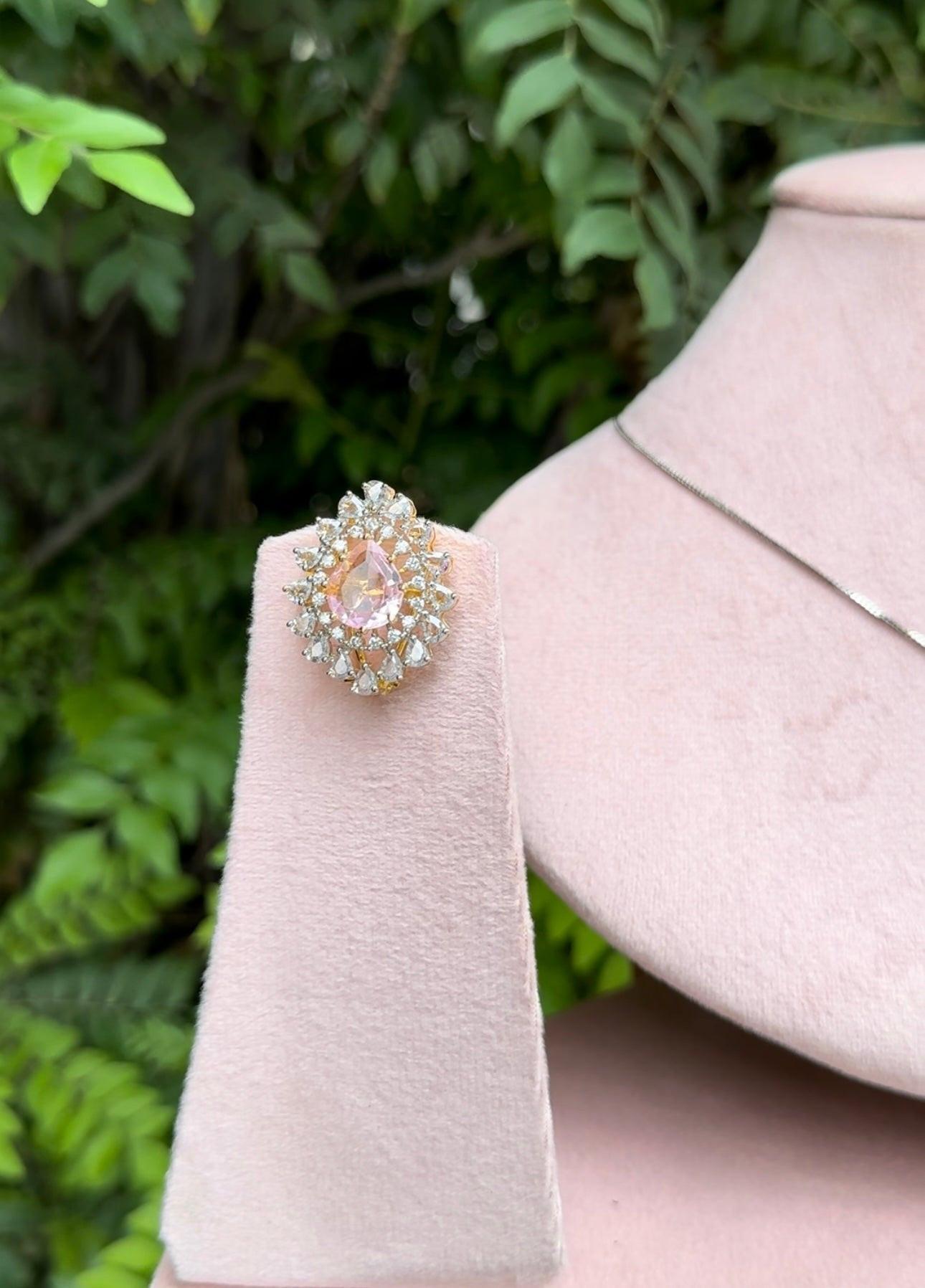 AMERICAN DIAMOND PENDANT SET