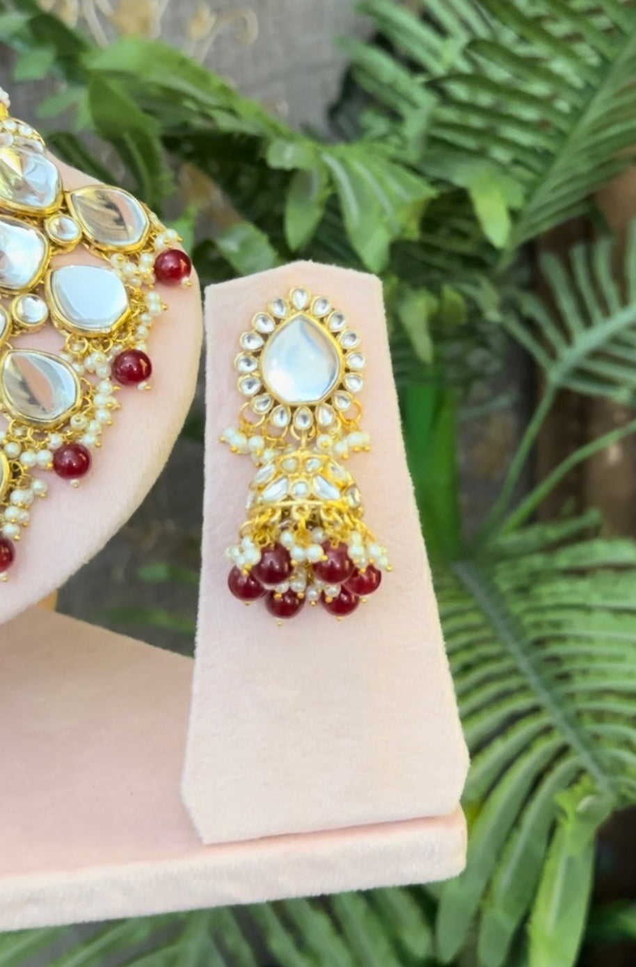 INDIAN JAIPURI KUNDAN NECKLACE SET