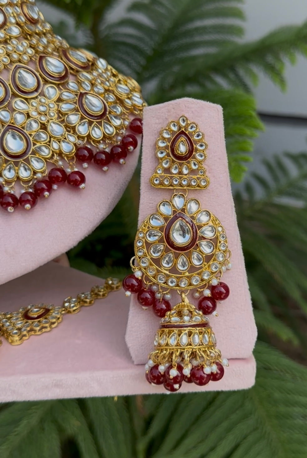 INDIAN JAIPURI KUNDAN BRIDAL SET