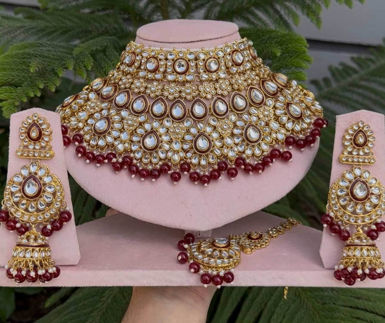 INDIAN JAIPURI KUNDAN BRIDAL SET