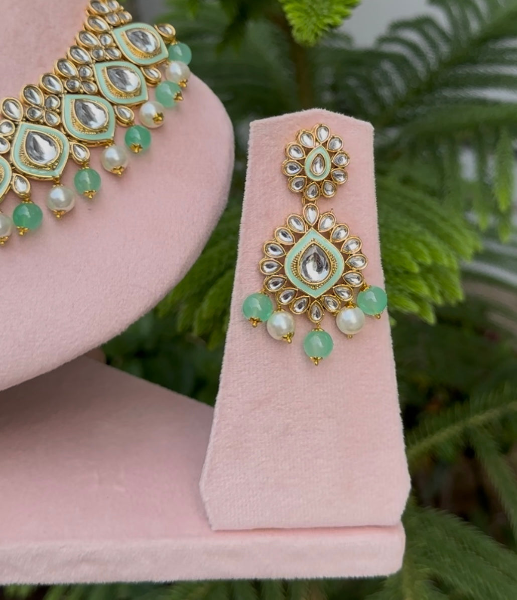 INDIAN KUNDAN NECKLACE SET