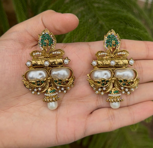 Turkish Stone Mother Pearl Earrings