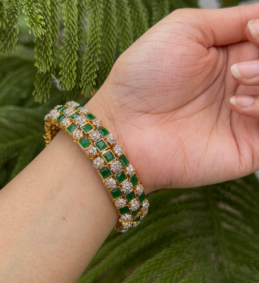 Openable doublet stone Bangle