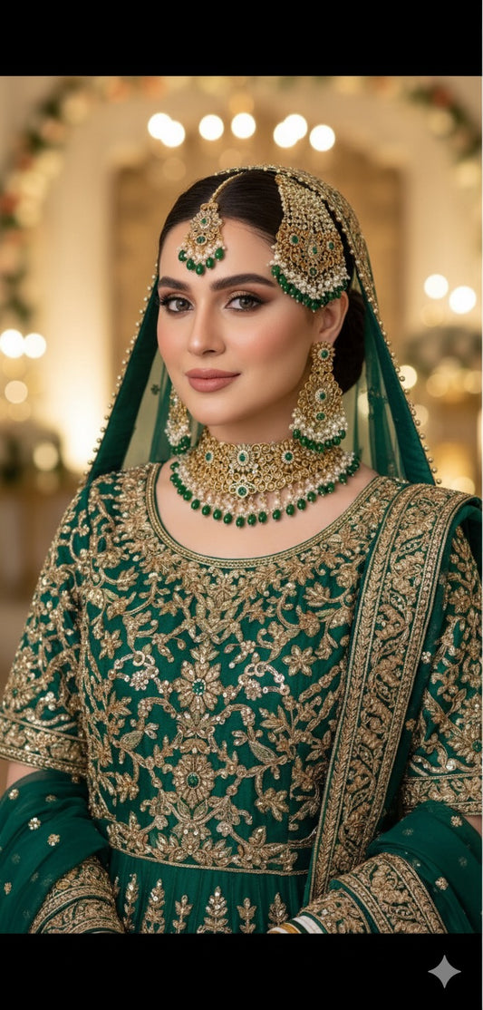 Handcrafted gold plated bridal set ✨