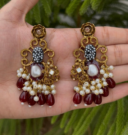 Turkish Stones with Mother pearl Earrings