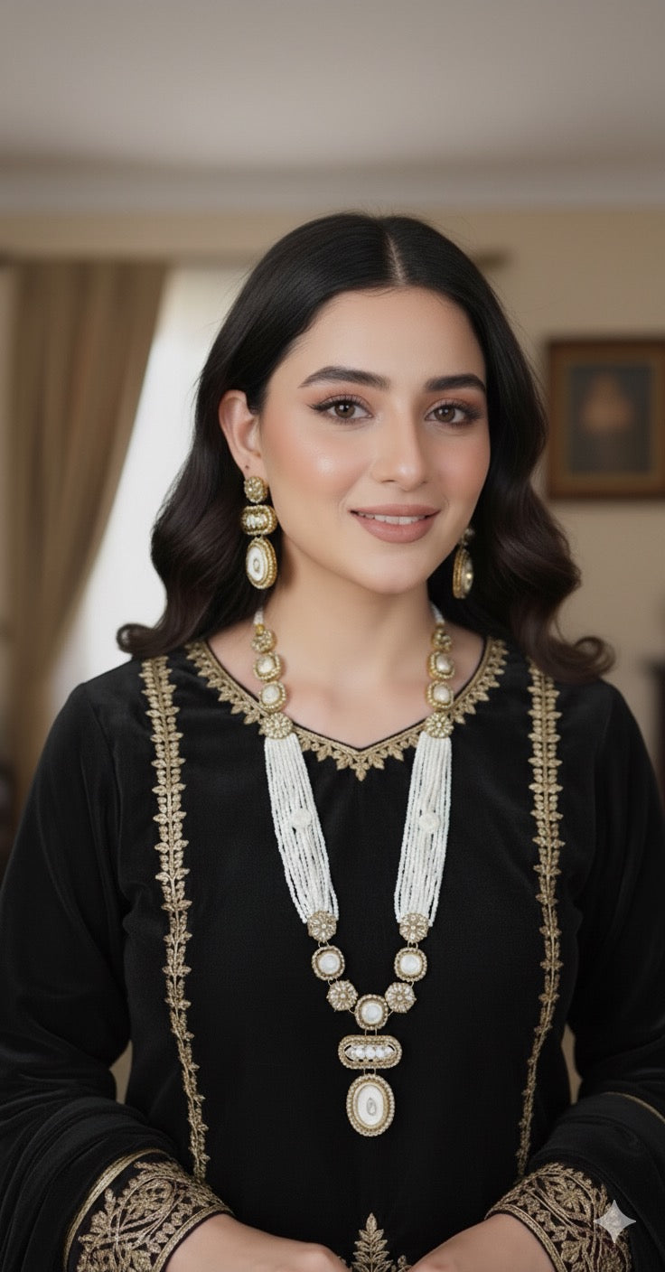 Turkish Stones With Mother pearl MALA Set